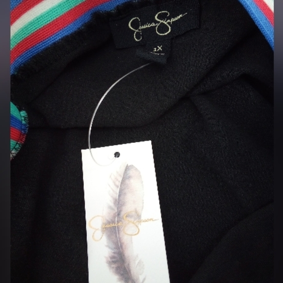 NWT Jessica Simpson Sloan Modernized Retro Tube Top 1X Linen Cotton Blend Plus - Picture 10 of 13